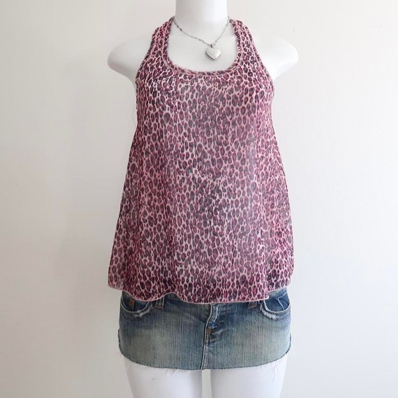 rare y2k pretty little liars aeropostale leopard cami size XS - Picture 2 of 5